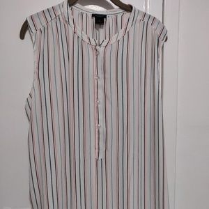 EUC Ann Taylor Striped Sleeveless Top (Size XL)
